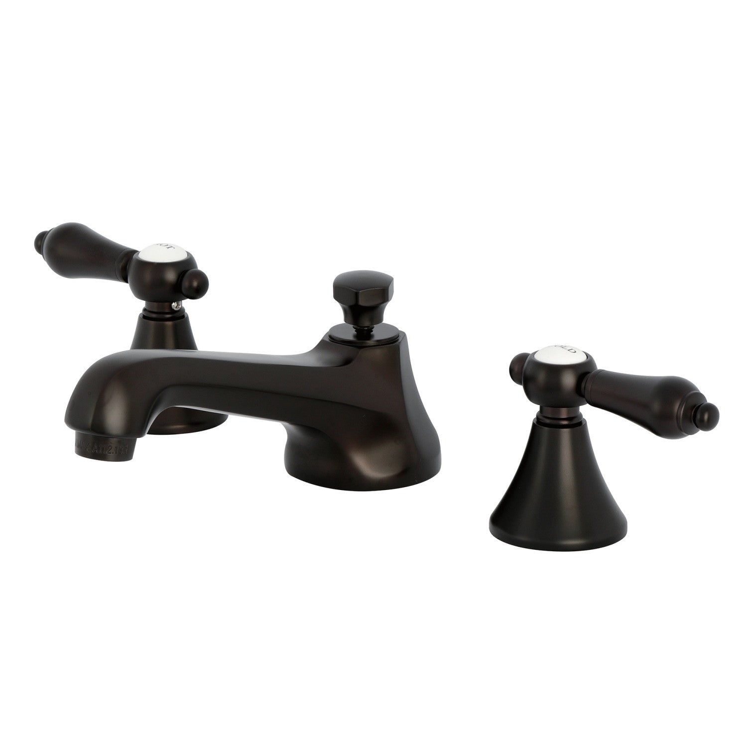 Kingston Tulare KS4475BALTwo-Handle 3-Hole Deck Mount Widespread Bathroom Faucet with Brass Pop-Up, Oil Rubbed Bronze — image 1